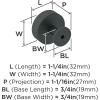 Amerock | Cabinet Knob | Matte Black | 1-1/4 inch (32 mm) Diameter | Radius | 1 Pack | Drawer Knob | Cabinet Hardware(Matte Black)