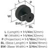 Amerock | Cabinet Knob | Matte Black | 1-1/4 inch (32 mm) Diameter | Radius | 1 Pack | Drawer Knob | Cabinet Hardware(Oil Rubbed Bronze)
