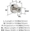 Amerock | Cabinet Knob | Matte Black | 1-1/4 inch (32 mm) Diameter | Radius | 1 Pack | Drawer Knob | Cabinet Hardware(Polished Nickel)
