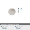 Amerock | Cabinet Knob | Matte Black | 1-1/4 inch (32 mm) Diameter | Riva | 1 Pack | Drawer Knob | Cabinet Hardware(Polished Nickel)