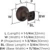 Amerock | Cabinet Knob | Matte Black | 1-1/4 inch (32 mm) Diameter | Surpass | 1 Pack | Drawer Knob | Cabinet Hardware(Oil Rubbed Bronze)