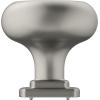 Amerock | Cabinet Knob | Matte Black | 1-1/4 inch (32 mm) Diameter | Surpass | 1 Pack | Drawer Knob | Cabinet Hardware(Satin Nickel)