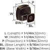 Amerock | Cabinet Knob | Matte Black | 1-1/4 inch (32 mm) Length | Stature | 1 Pack | Drawer Knob | Cabinet Hardware(Oil Rubbed Bronze)