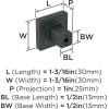 Amerock | Cabinet Knob | Matte Black | 1-3/16 inch (30 mm) Length | Monument | 1 Pack | Drawer Knob | Cabinet Hardware(Matte Black)