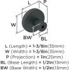 Amerock | Cabinet Knob | Matte Black | 1-3/8 inch (35 mm) Diameter | Destine | 1 Pack | Drawer Knob | Cabinet Hardware(Matte Black)