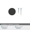 Amerock | Cabinet Knob | Matte Black | 1-3/8 inch (35 mm) Diameter | Destine | 1 Pack | Drawer Knob | Cabinet Hardware(Matte Black)