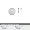Amerock | Cabinet Knob | Matte Black | 1-3/8 inch (35 mm) Diameter | Destine | 1 Pack | Drawer Knob | Cabinet Hardware(Polished Chrome)