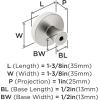 Amerock | Cabinet Knob | Matte Black | 1-3/8 inch (35 mm) Diameter | Destine | 1 Pack | Drawer Knob | Cabinet Hardware(Satin Nickel)