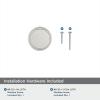 Amerock | Cabinet Knob | Matte Black | 1-3/8 inch (35 mm) Diameter | Destine | 1 Pack | Drawer Knob | Cabinet Hardware(Satin Nickel)