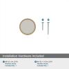 Amerock | Cabinet Knob | Matte Black | 1-3/8 inch (35 mm) Diameter | Oberon | 1 Pack | Drawer Knob | Cabinet Hardware(Champagne Bronze/Frosted)