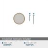 Amerock | Cabinet Knob | Matte Black | 1-3/8 inch (35 mm) Diameter | Oberon | 1 Pack | Drawer Knob | Cabinet Hardware(Golden Champagne/Frosted)