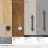 Amerock | Cabinet Knob | Matte Black | 1-3/8 inch (35 mm) Diameter | Oberon | 1 Pack | Drawer Knob | Cabinet Hardware(Matte Black)