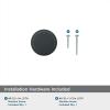 Amerock | Cabinet Knob | Matte Black | 1-3/8 inch (35 mm) Diameter | Oberon | 1 Pack | Drawer Knob | Cabinet Hardware(Matte Black)