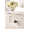 Amerock | Cabinet Knob | Matte Black | 1-3/8 inch (35 mm) Diameter | Oberon | 1 Pack | Drawer Knob | Cabinet Hardware(Matte Black)