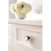 Amerock | Cabinet Knob | Matte Black | 1-3/8 inch (35 mm) Diameter | Oberon | 1 Pack | Drawer Knob | Cabinet Hardware(Matte Black/Frosted)
