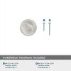 Amerock | Cabinet Knob | Matte Black | 1-3/8 inch (35 mm) Diameter | Oberon | 1 Pack | Drawer Knob | Cabinet Hardware(Polished Nickel)
