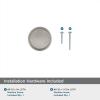Amerock | Cabinet Knob | Matte Black | 1-3/8 inch (35 mm) Diameter | Oberon | 1 Pack | Drawer Knob | Cabinet Hardware(Satin Nickel)