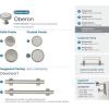 Amerock | Cabinet Knob | Matte Black | 1-3/8 inch (35 mm) Diameter | Oberon | 1 Pack | Drawer Knob | Cabinet Hardware(Satin Nickel/Frosted)