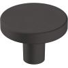 Amerock | Cabinet Knob | Matte Black | 1-3/8 inch (35 mm) Diameter | Versa | 1 Pack | Drawer Knob | Cabinet Hardware(Matte Black)
