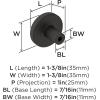 Amerock | Cabinet Knob | Matte Black | 1-3/8 inch (35 mm) Diameter | Versa | 1 Pack | Drawer Knob | Cabinet Hardware(Matte Black)