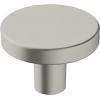 Amerock | Cabinet Knob | Matte Black | 1-3/8 inch (35 mm) Diameter | Versa | 1 Pack | Drawer Knob | Cabinet Hardware(Satin Nickel)