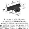 Amerock | Cabinet Knob | Matte Black | 2 inch (51 mm) Length | Status | 1 Pack | Drawer Knob | Cabinet Hardware