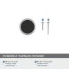 Amerock | Cabinet Knob | Matte Black/Champagne Bronze | 1-3/8 inch (35 mm) Diameter | Mergence | 1 Pack | Drawer Knob | Cabinet Hardware(Matte Black/Polished Chrome)