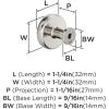 Amerock | Cabinet Knob | Polished Chrome | 1-1/4 inch (32 mm) Diameter | Factor | 1 Pack | Drawer Knob | Cabinet Hardware(Polished Nickel)
