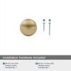 Amerock | Cabinet Knob | Polished Chrome | 1-1/4 inch (32 mm) Diameter | Ravino | 1 Pack | Drawer Knob | Cabinet Hardware(Champagne Bronze)