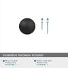 Amerock | Cabinet Knob | Polished Chrome | 1-1/4 inch (32 mm) Diameter | Ravino | 1 Pack | Drawer Knob | Cabinet Hardware(Matte Black)