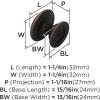 Amerock | Cabinet Knob | Polished Chrome | 1-1/4 inch (32 mm) Diameter | Ravino | 1 Pack | Drawer Knob | Cabinet Hardware(Oil Rubbed Bronze)