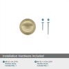 Amerock | Cabinet Knob | Polished Chrome | 1-1/4 inch (32 mm) Diameter | Winsome | 1 Pack | Drawer Knob | Cabinet Hardware(Golden Champagne)