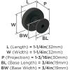 Amerock | Cabinet Knob | Polished Chrome | 1-1/4 inch (32 mm) Diameter | Winsome | 1 Pack | Drawer Knob | Cabinet Hardware(Oil Rubbed Bronze)
