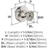 Amerock | Cabinet Knob | Polished Chrome | 1-1/4 inch (32 mm) Diameter | Winsome | 1 Pack | Drawer Knob | Cabinet Hardware(Polished Nickel)