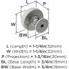 Amerock | Cabinet Knob | Polished Chrome | 1-1/4 inch (32 mm) Diameter | Winsome | 1 Pack | Drawer Knob | Cabinet Hardware(Satin Nickel)