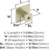 Amerock | Cabinet Knob | Polished Chrome | 1-1/4 inch (32 mm) Length | Appoint | 1 Pack | Drawer Knob | Cabinet Hardware(Golden Champagne)