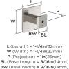 Amerock | Cabinet Knob | Polished Chrome | 1-1/4 inch (32 mm) Length | Appoint | 1 Pack | Drawer Knob | Cabinet Hardware(Polished Nickel)