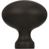 Amerock | Cabinet Knob | Polished Chrome | 1-3/8 inch (35 mm) Length | Vaile | 1 Pack | Drawer Knob | Cabinet Hardware(Matte Black)