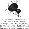 Amerock | Cabinet Knob | Polished Chrome | 1-3/8 inch (35 mm) Length | Vaile | 1 Pack | Drawer Knob | Cabinet Hardware(Oil Rubbed Bronze)