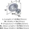 Amerock | Cabinet Knob | Polished Chrome | 1-3/8 inch (35 mm) Length | Vaile | 1 Pack | Drawer Knob | Cabinet Hardware(Polished Chrome)
