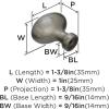 Amerock | Cabinet Knob | Polished Chrome | 1-3/8 inch (35 mm) Length | Vaile | 1 Pack | Drawer Knob | Cabinet Hardware(Satin Nickel)