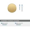 Amerock | Cabinet Knob | Polished Nickel/Stainless Steel | 2-5/8 inch (67 mm) Length | Esquire | 1 Pack | Drawer Knob | Cabinet Hardware(Champagne Bronze)