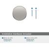 Amerock | Cabinet Knob | Polished Nickel/Stainless Steel | 2-5/8 inch (67 mm) Length | Esquire | 1 Pack | Drawer Knob | Cabinet Hardware(Satin Nickel)