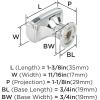 Amerock | Cabinet Knob | Satin Nickel | 1-3/8 inch (35 mm) Length | Highland Ridge | 1 Pack | Drawer Knob | Cabinet Hardware(Polished Chrome)