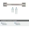 Amerock | Cabinet Pull | Black Bronze | 3-3/4 inch (96 mm) Center to Center | Mulholland | 1 Pack | Drawer Pull | Drawer Handle | Cabinet Hardware(Satin Nickel)