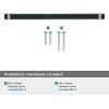 Amerock | Cabinet Pull | Brushed Matte Black/Satin Nickel | 11-5/16 inch (288 mm) Center to Center | Overton | 1 Pack | Drawer Pull | Drawer Handle | Cabinet Hardware(Brushed Matte Black/Satin Nickel)