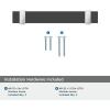 Amerock | Cabinet Pull | Brushed Matte Black/Satin Nickel | 5-1/16 inch (128 mm) Center to Center | Overton | 1 Pack | Drawer Pull | Drawer Handle | Cabinet Hardware(Brushed Matte Black/Polished Chrome)