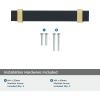 Amerock | Cabinet Pull | Brushed Matte Black/Satin Nickel | 5-1/16 inch (128 mm) Center to Center | Overton | 1 Pack | Drawer Pull | Drawer Handle | Cabinet Hardware(Brushed Matte Black/Brushed Gold)