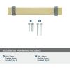 Amerock | Cabinet Pull | Brushed Matte Black/Satin Nickel | 5-1/16 inch (128 mm) Center to Center | Overton | 1 Pack | Drawer Pull | Drawer Handle | Cabinet Hardware(Brushed Gold/Black Chrome)