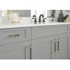 Amerock | Cabinet Pull | Brushed Matte Black/Satin Nickel | 5-1/16 inch (128 mm) Center to Center | Overton | 1 Pack | Drawer Pull | Drawer Handle | Cabinet Hardware(Black Chrome/Brushed Gold)